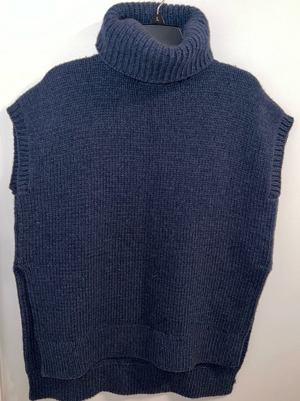 🔥 Jeffrey Dodd Cashmere Chunky Knit Sleeveless Turtleneck Pullover Sweater M